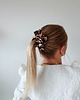 gumki do włosów Gumka jedwabna, scrunchie, frotka beżowa panterka MAXI 1