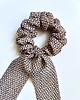 gumki do włosów Scrunchie Silver Touch z odwiązywaną szarfą 2