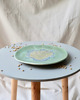 patery i talerze Bajeczna laguna - artystyczny talerz ceramiczny z odbitymi liśćmi 2