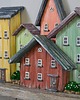 wieszaki Ręcznie Robiony Drewniany Wieszak na Klucze, Kolorowe Domki 6