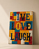 obrazy Live Love Laugh - obraz na płótnie 2