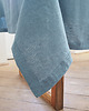 obrusy i serwetki Lniany obrus z listwą heavy linen DUSTY BLUE 1