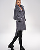 płaszcze damskie Szary Płaszcz ze Sztucznego Futra 6