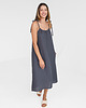 sukienki midi damskie Lniana Sukienka FLORA MIDI charcoal 3