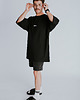 t-shirt damskie Czarna koszulka oversized z napisem BONJOUR 5
