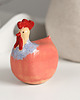 ozdoby wielkanocne Różowa ceramiczna  kurka wielkanocna 5