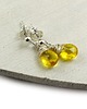 kolczyki wire wrapping Kwarc cytrynowy w srebrze - kolczyki 1