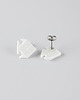 kolczyki ceramiczne Kolczyki z Porcelany Origami Rybki Średnie Białe 3
