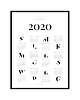kalendarze i plannery Plakat - Kalendarz 2020 biały 1