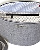 saszetka nerka Szara nerka pleciony materiał boho na ramię 2