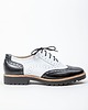 półbuty damskie SKÓRZANE PÓŁBUTY ZAPATO 258 CZARNO BIAŁE 2