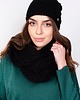 szale damskie Stylowy, warkoczowy komin - SZ003 czarny 1