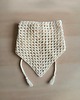 apaszki Bandana szydełkowa ecru bawełniana chustka handmade 2