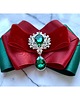 broszki Świąteczna Brosza z zielonym kryształem  NEW Mikołajki 6