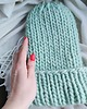 czapki damskie Wełniana czapka na drutach WOOLLY miętowa 5