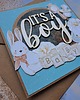 kartki scrapbooking Kartka na baby shower chłopca (w kopercie) 1