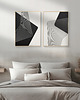 plakaty Czarno-białe plakaty geometryczne, minimalistyczne, do salonu, sypialni. 2