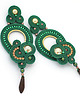 kolczyki soutache Szmaragdowe eleganckie kolczyk 1