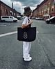 torby XXL Torba typu Shopper Bag czarna pikowana z haftem large size 1