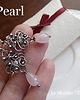 kolczyki wire wrapping Snowy- rose 3