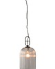 lampy wiszące Lampa szklana prążkowana szara 2
