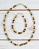 komplet biżuterii Komplet biżuterii z bursztynu i pereł - Naszyjnik i bransoletka z bursztynu 3