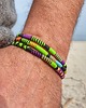 biżuteria męska Męska bransoletka - plecionka SNAKE 4-5 mm -fiolet z neonowym zielonym 1