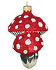 bombki Ręcznie malowana bombka szklana brokatowe czerwone muchomory 5
