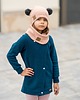 czapki dziecięce Czapka zimowa  z kominem -beżowa -pompony 4