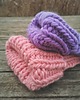 czapki damskie Fioletowa wełniana czapka PERUVIAN WOOLY 5