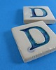 magnesy Ceramiczny magnes, niebieska literka D 2