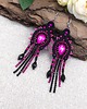kolczyki soutache Joy kolczyki sutasz czarno fuksjowe błyszczące z cyrkoniami 2