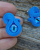 kolczyki soutache Niebieskie oczka - kolczyki soutache 3