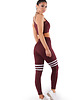 legginsy Legginsy sportowe  G04 BORDO 1