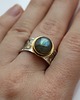 pierścionki srebrne Pierścionek srebrny z Labradorytem, złocony 5