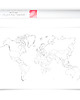 plakaty Konturowa Mapa Świata - Plakat do Kolorowania 2