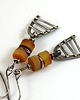 kolczyki wire wrapping bursztyn srebrne kolczyki 3