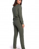 spodnie dresowe damskie Spodnie joggery - khaki (B-107) 1