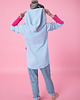 bluza z kapturem damska Bluza damska kolorowa, asymetryczna bluza bawełniana 4