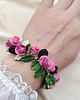 bransoletki - inne Bransoletka kwiaty różowe róże jeżyny Cernit handmade romantyczna 6
