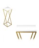 kwietniki Kwietnik Metalowy Stripes White and Gold 70 cm 3