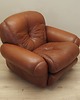 fotele Fotel brązowy, włoski design, lata 70, produkcja: Włochy 4