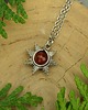 wisiory Mały wisiorek słoneczko czerwony karneol wire wrapping słońce 1