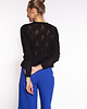 swetry damskie  Rozpinany sweter - SWE267 czarny MKM 3