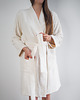 szlafroki damskie Lniany szlafrok frotte CREAMY WHITE 1