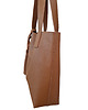 torby na ramię Shopper Bag Mocha Mousse. Shopperka z frędzlami skóra naturalna 3