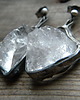 kolczyki wire wrapping bryłki lodu - kryształ górski  - kolczyki 1