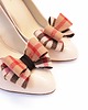 klipsy do butów Kokardki 3D a'la Burberry- klipsy do butów 2