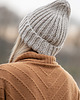 czapki damskie Wełniana czapka beanie Chunky Knit - BEIGE 2