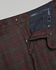 spodnie męskie Eleganckie spodnie męskie naro bordo w kratę slim fit 3